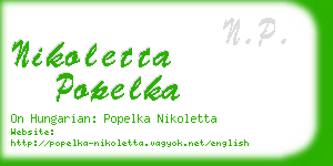 nikoletta popelka business card